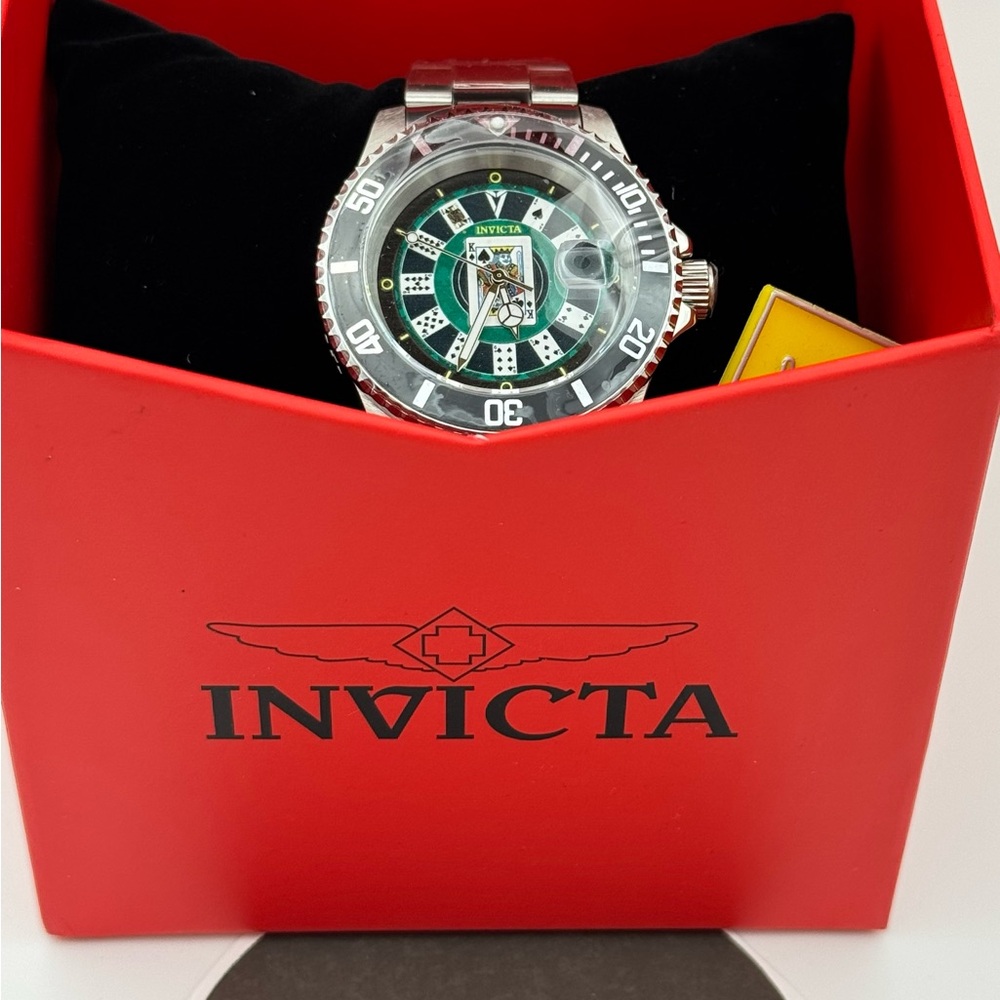 Invicta 50524 Pro Diver House of Cards Casino Dial Watch 40mm Steel NEW - Picture 5 of 10